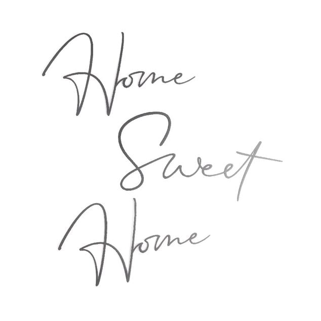 D&eacute;coration murale Home Sweet Home m&eacute;tal noir 41xH20cm