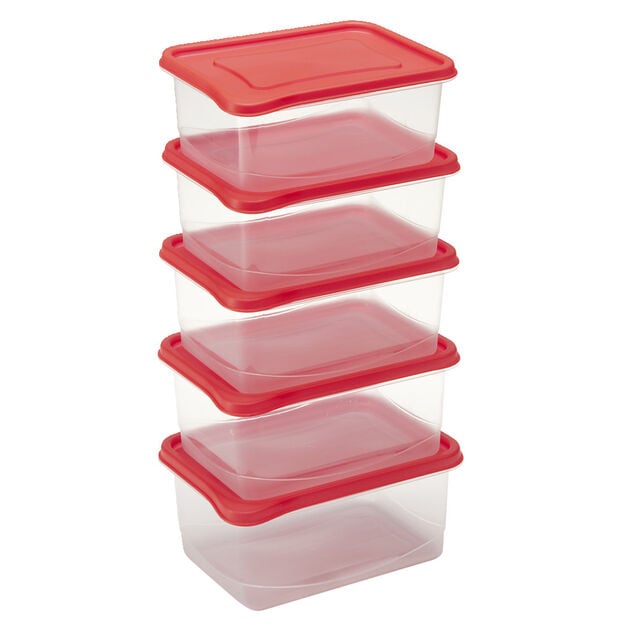 Lot de 5 bo&icirc;tes alimentaires 1,2L