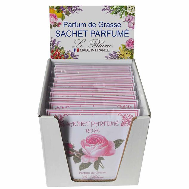 Sachet parfum&eacute; senteur rose parfum de grasse Le Blanc