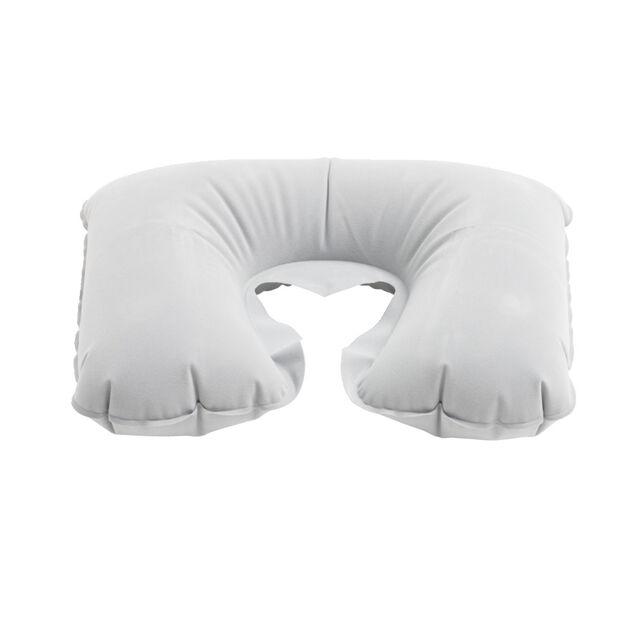Coussin de voyage tour de cou gonflable gris 27x39,5cm