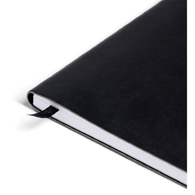 Carnet A5 noir mat &agrave; lignes 160 pages 15x21cm