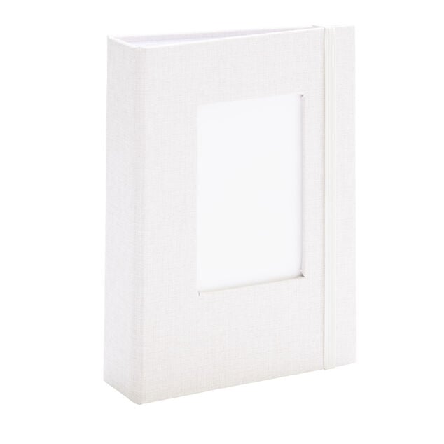 Album photo aspect tiss&eacute; 12,5x16,5cm - 2 mod&egrave;les beige ou rose