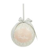 Boule de Noël motif et inscription Merry Christmas Ø12 cm