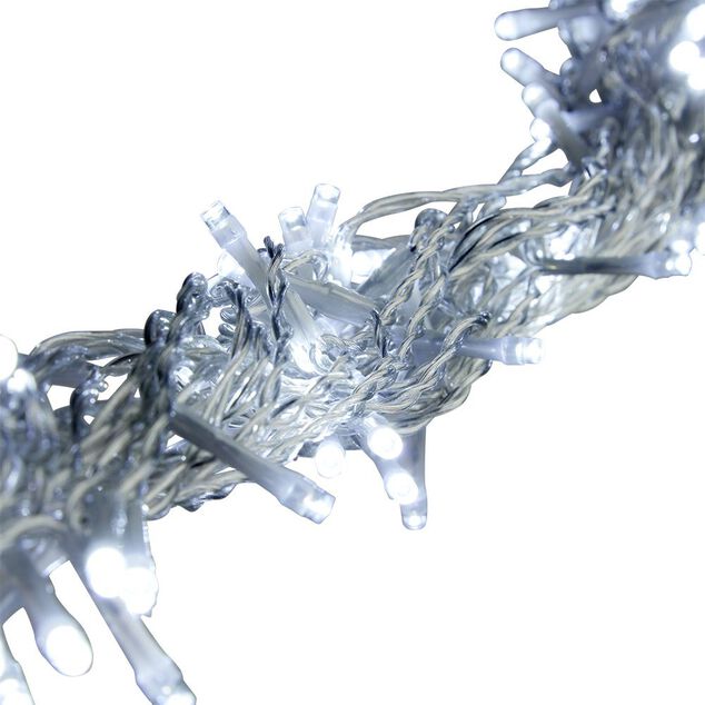 Rideau électrique 180 LED 2,47m blanc froid