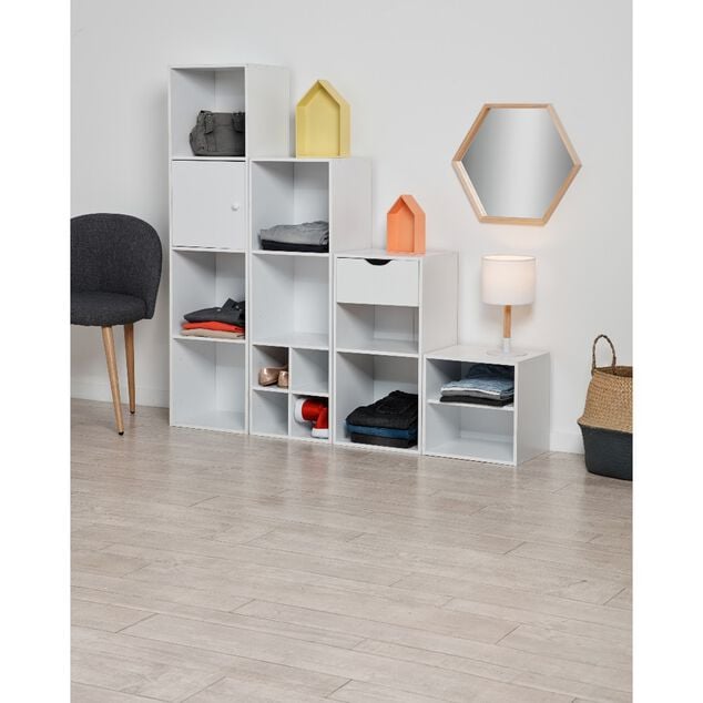 Structure Box Cube 1 case 35,2x30x35,2cm bois blanc