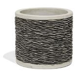 Pot ciment effet parement ardoise Ø34cm