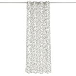 Rideau beige imprimé visage lin et polyester 140x240cm