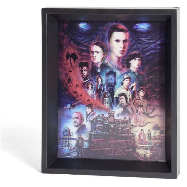 Cadre avec poster effet 3D Stranger Things - 23,6x28,5cm