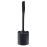 Brosse WC silicone ronde avec support noir