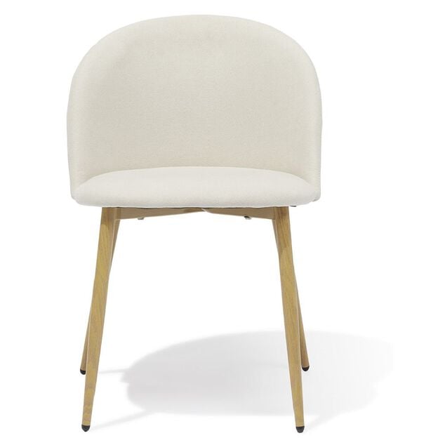 Chaise Ga&euml;lle Blanc cr&egrave;me L.58 x P.54 x H.75 cm - Lot de 2