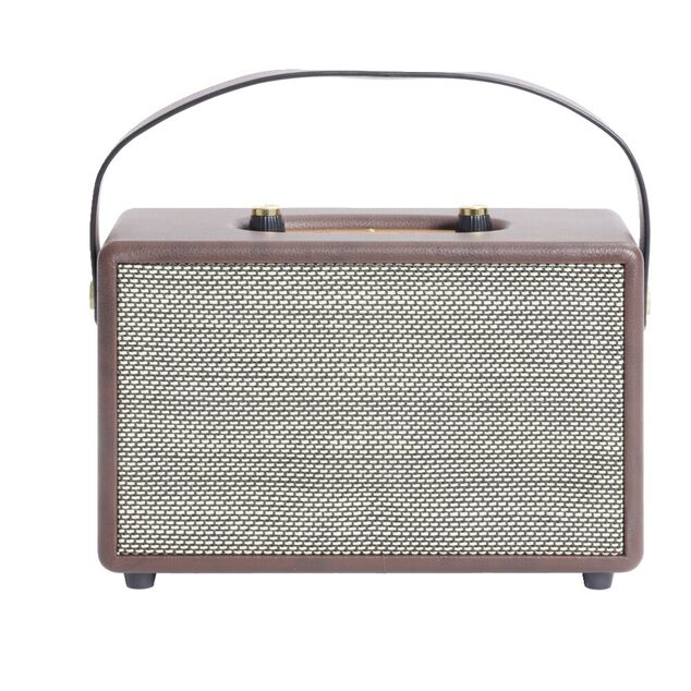 Enceinte r&eacute;tro bluetooth en bois 20W