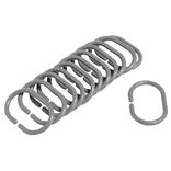 Anneau de douche forme ovale plastique gris x12