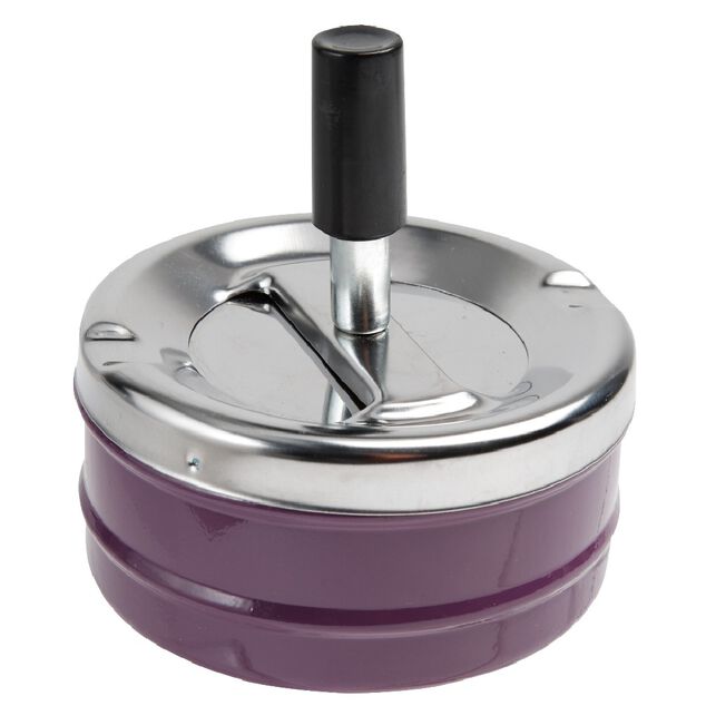 Cendrier poussoir rotatif