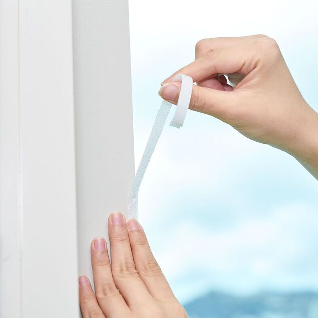 Moustiquaire agrippante pour fen&ecirc;tre polyester blanc 100x100cm