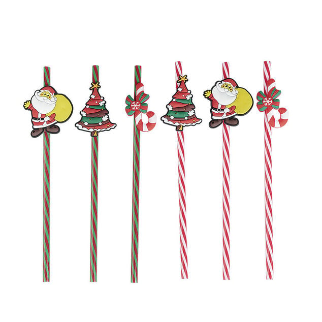 Paille r&eacute;utilisable No&euml;l x6