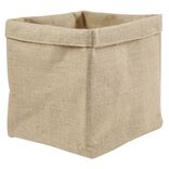 Pani&egrave;re Box Cube jute 31x31x31cm beige