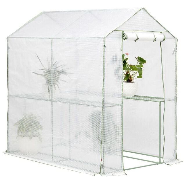 Serre de jardin m&eacute;tal vert 190x125xH190cm 2,37m&sup2;