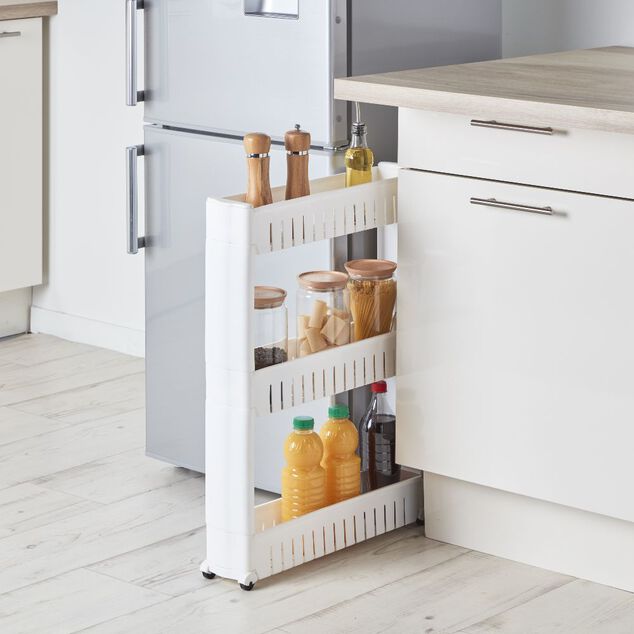 Desserte de cuisine étroite à 3 niveaux