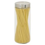 Bocal en verre transparent couvercle inox 2L - &Oslash;11xH.27cm