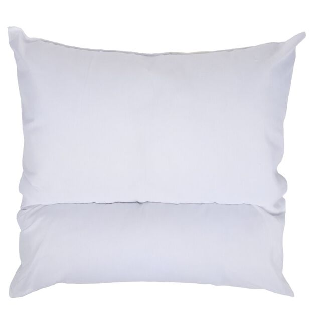 Oreiller carr&eacute; modulable polyester blanc 60x60cm