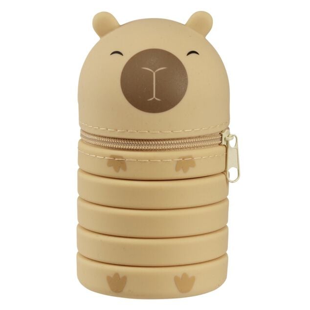 Trousse silicone r&eacute;tractable animal mignon &Oslash;6,5xL11,5cm (capybara ou axolotl)