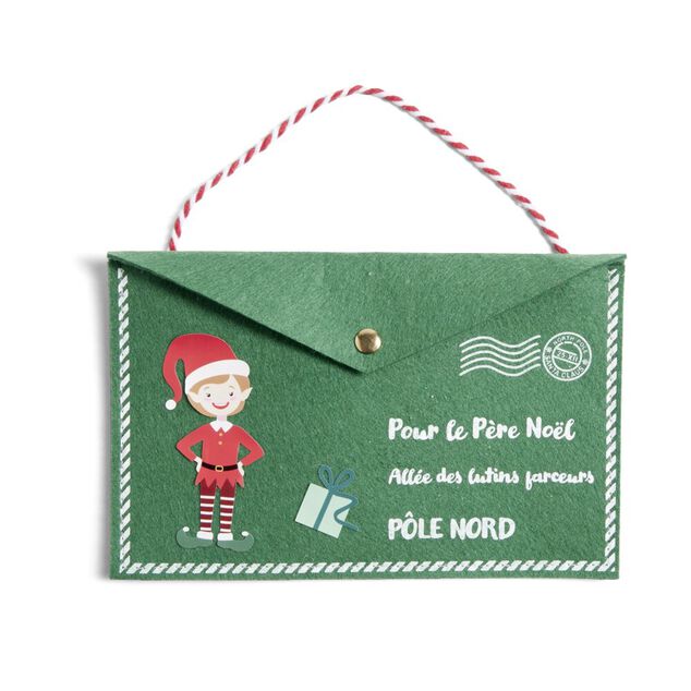 Enveloppe en feutrine pour le p&egrave;re No&euml;l (2 mod&egrave;les)