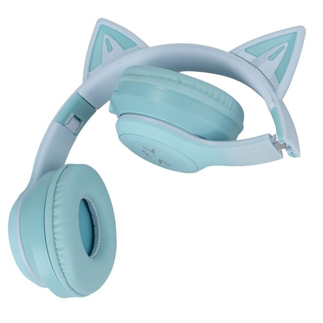 Casque audio enfant oreille chat LED RGB bluetooth USBC et micro (3 mod&egrave;les)