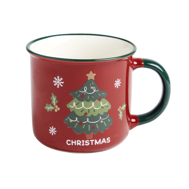 Lot de 4 mugs en c&eacute;ramique d&eacute;cor No&euml;l 365ml