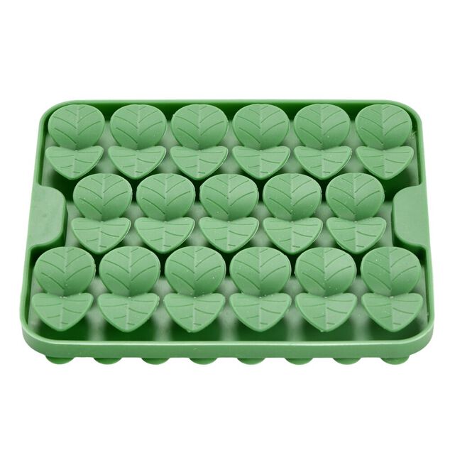 Jeu de fouille pour animal silicone forme feuilles vertes 18,6x20,5cm
