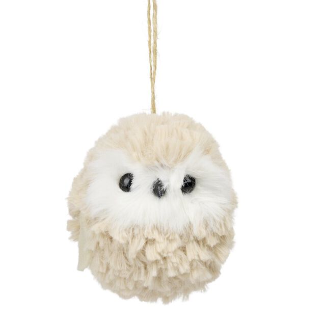 Animal de No&euml;l &agrave; suspendre effet fourrure (3 mod&egrave;les)