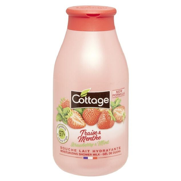 Gel douche COTTAGE fraise menthe 250ml
