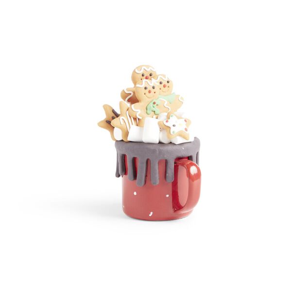 Tasse décoration pain d'épice métal et argile H12,5cm