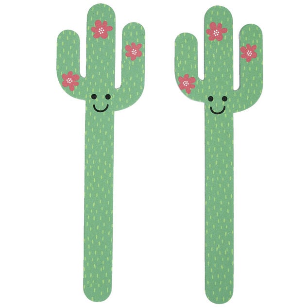 Polisseur &agrave; ongles en forme de cactus L18x5cm