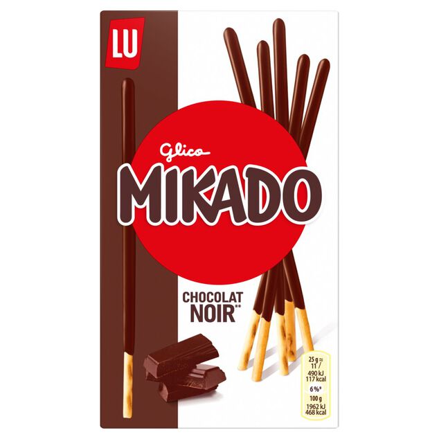 Biscuits Mikado chocolat noir 75gr