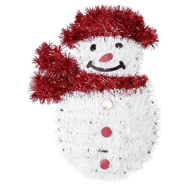 D&eacute;coration bonhomme de neige &agrave; poser H33cm