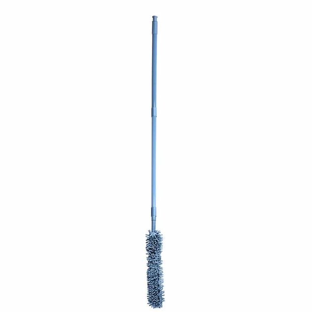 Plumeau en microfibre chenille gris