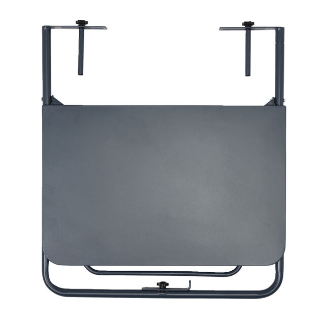 Table d'appoint pour balcon Oslow pliante acier gris 60x40xH68cm
