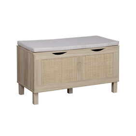 Banc coffre Kanna cannage rotin 80x35xH45cm