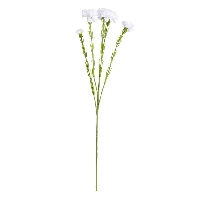 Fleurs artificielles tige oeillet blanc H60cm - 2 mod&egrave;les