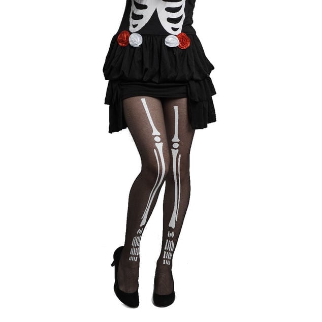 Collant Halloween squelette adulte Taille unique