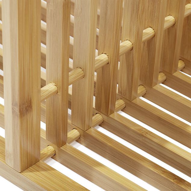 &Eacute;tag&egrave;re 2 cases Macao bambou naturel - L33xH.64,5xP.33 cm