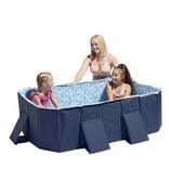 Piscine rectangulaire pliable Funky bleue 528L 185x140xH45cm