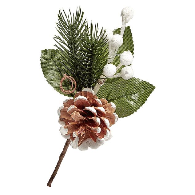 Branche de D&eacute;coration x6 avec pomme de pin