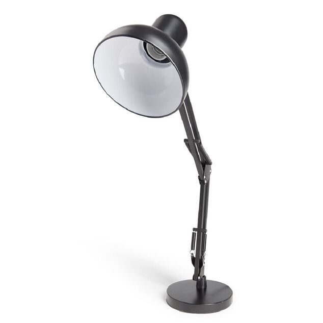 Lampe architecte m&eacute;tal noir H56cm