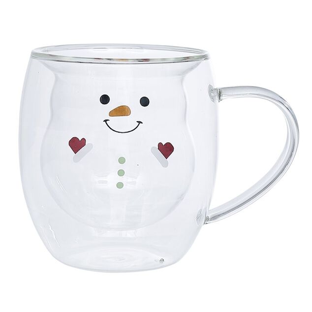 Mug No&euml;l verre double paroi 30cl - 2 mod&egrave;les