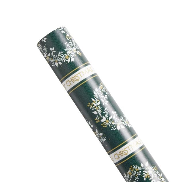 Rouleau papier cadeau No&euml;l 2m vert ou dor&eacute; &agrave; motifs - 2 mod&egrave;les