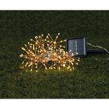 Guirlande ext&eacute;rieure solaire 144 microLED forme feu d'artifice 4,20m