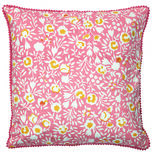 Housse de coussin fleur jaune rose collection Dolce Vita