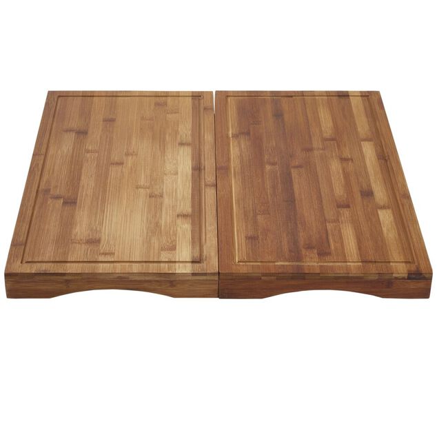 Protection pour plaque de cuisson x2 et planche &agrave; d&eacute;couper bois 54x30xH4,5cm