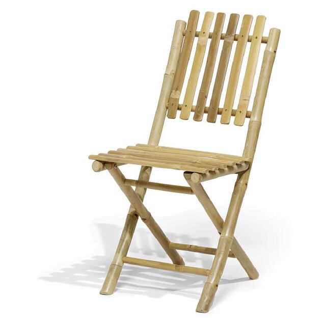 Chaise de jardin pliante en bambou Laos 42x52xH.87 cm